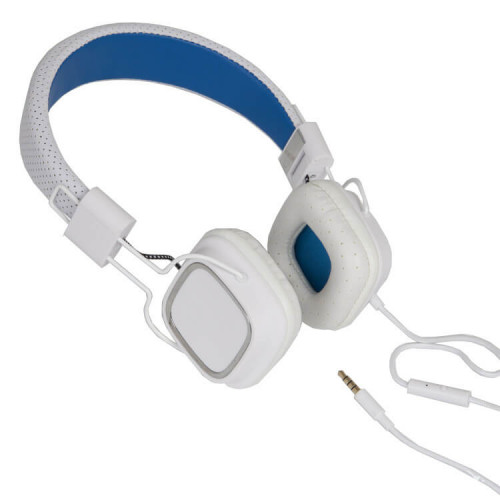 Наушники Gemix Clarks White/Blue, Mini jack (3.5 мм), накладные, кабель 1.2 м